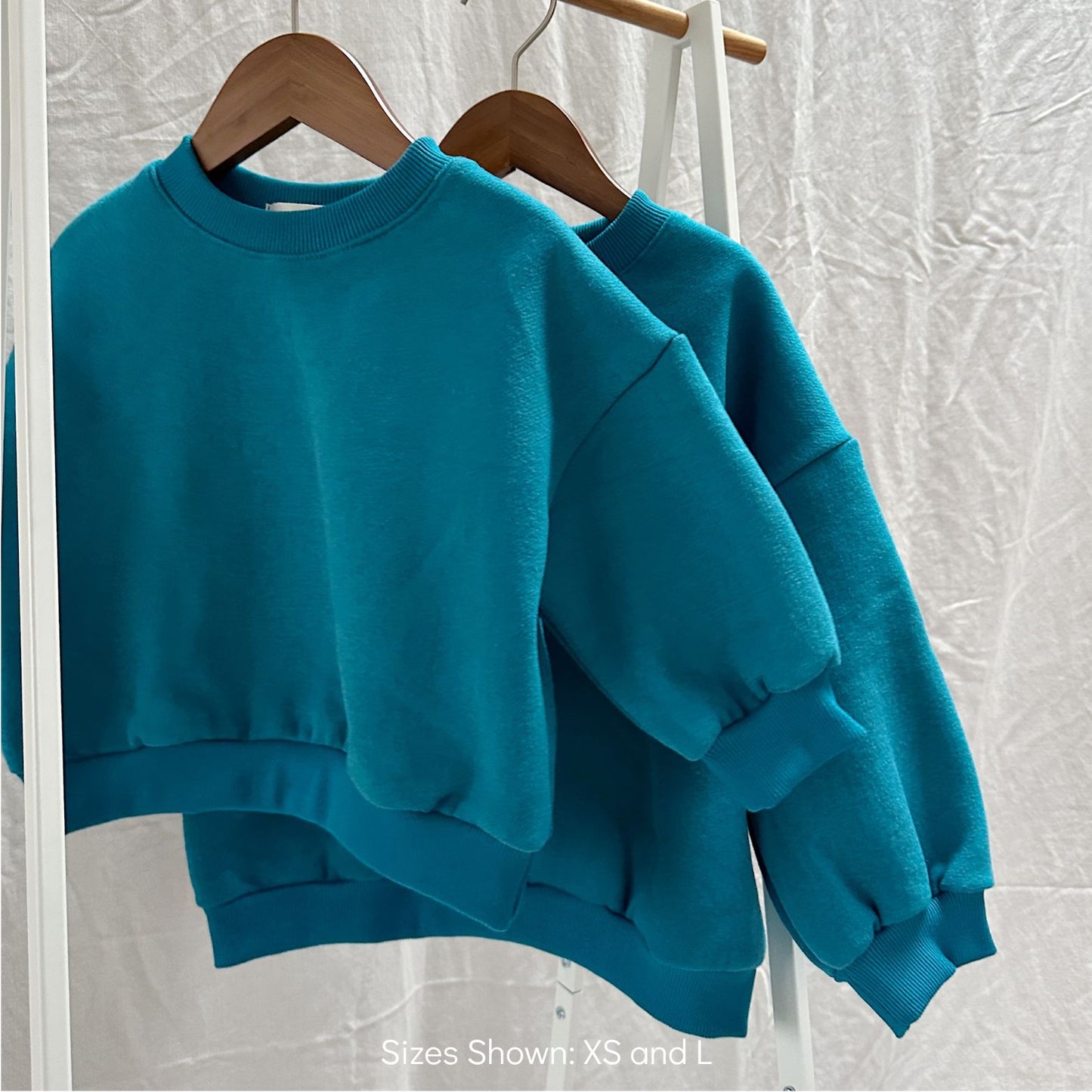 Plush Crewneck Sweatshirt - Vintage Teal
