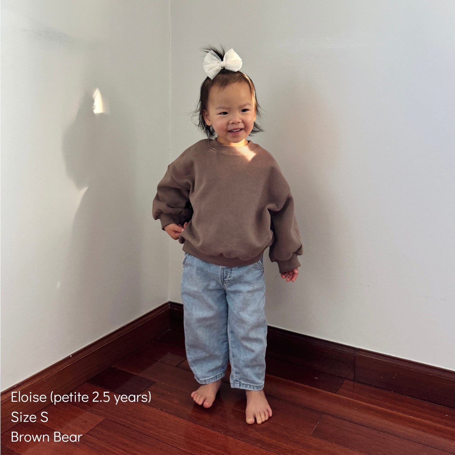 Plush Crewneck Sweatshirt - Brown Bear