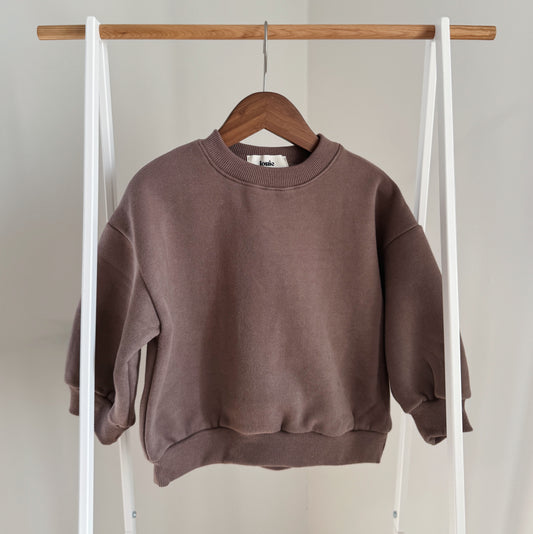 Plush Crewneck Sweatshirt - Brown Bear